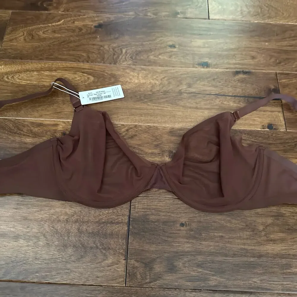NWT Cuup 38G (4D) The Plunge Mesh espresso brown bra - Picture 9 of 14